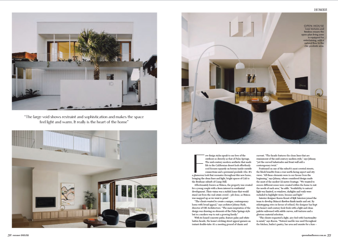 Queensland Homes Issue Summer 21/22 Article 1 - KjK Interiors