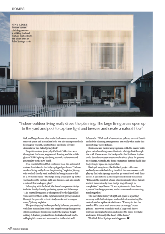 Queensland Homes Issue Summer 21/22 Article 1 - KjK Interiors