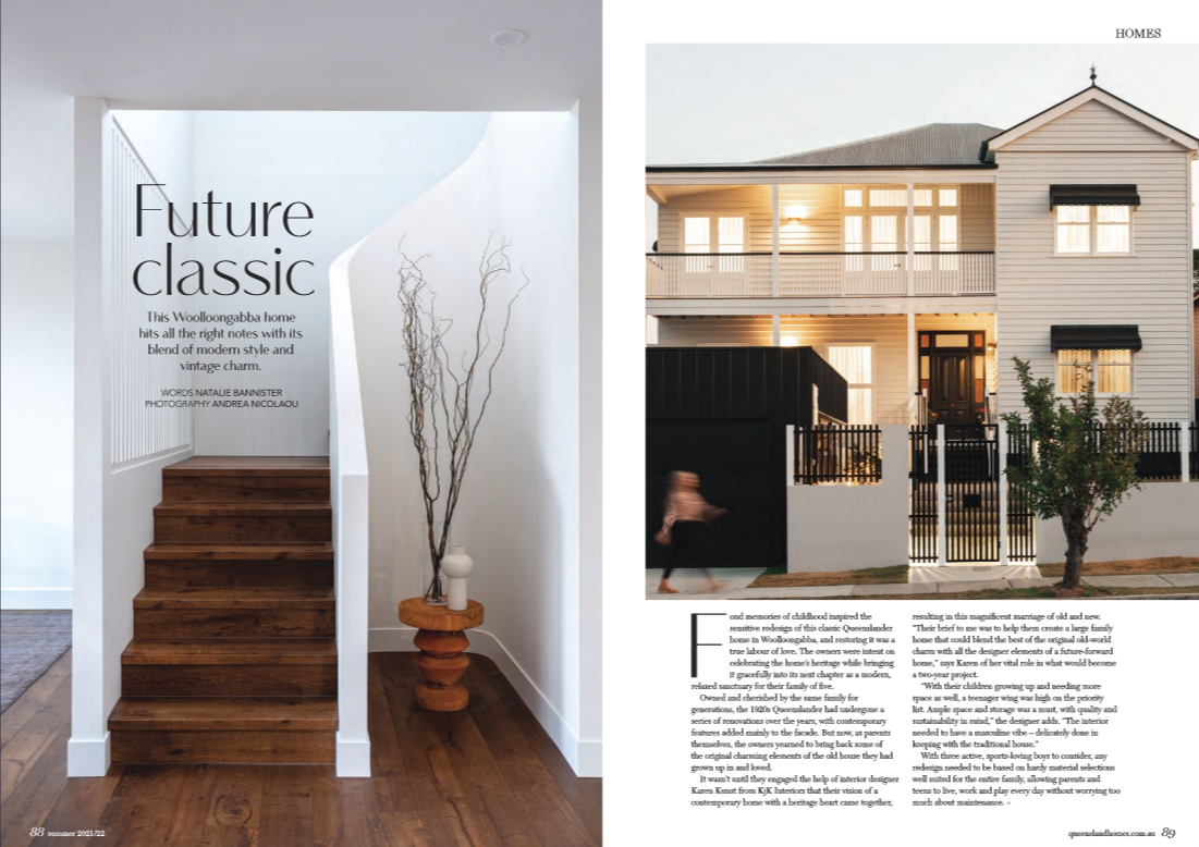 Queensland Homes Summer Issue 21/22 Article 2 - KjK Interiors